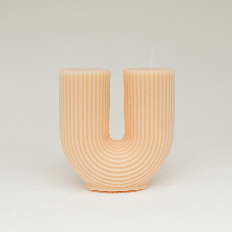 U-Shaped Geometric Scented Candle