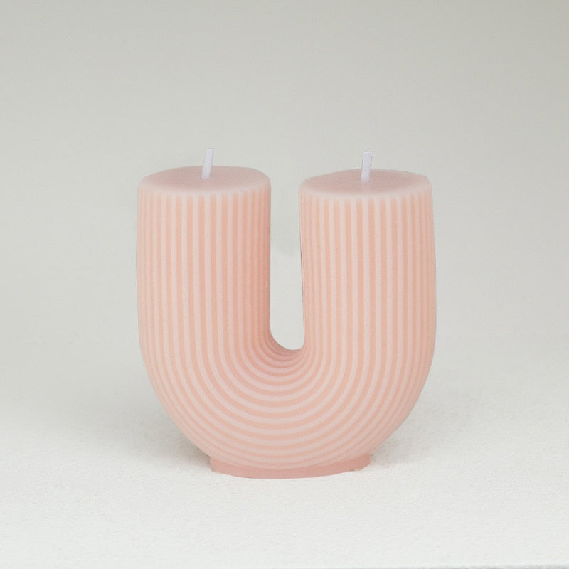 U-Shaped Geometric Scented Candle