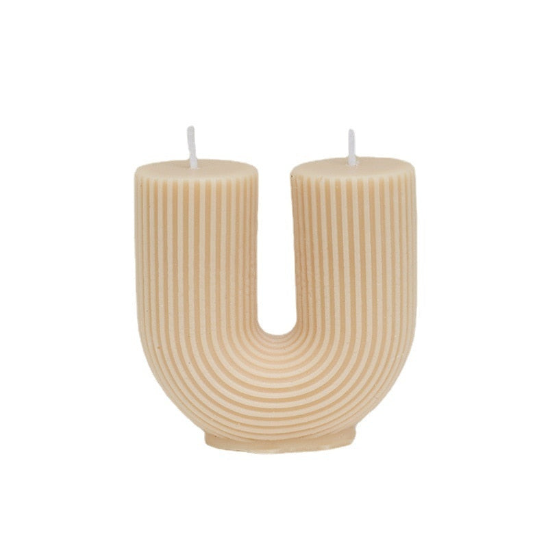 U-Shaped Geometric Scented Candle