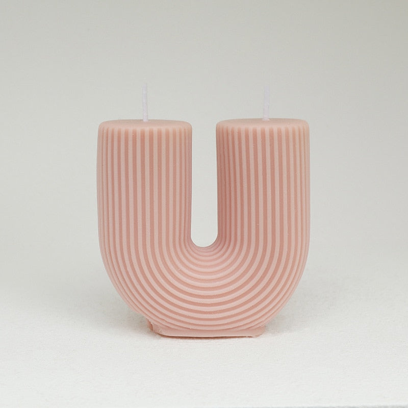 U-Shaped Geometric Scented Candle