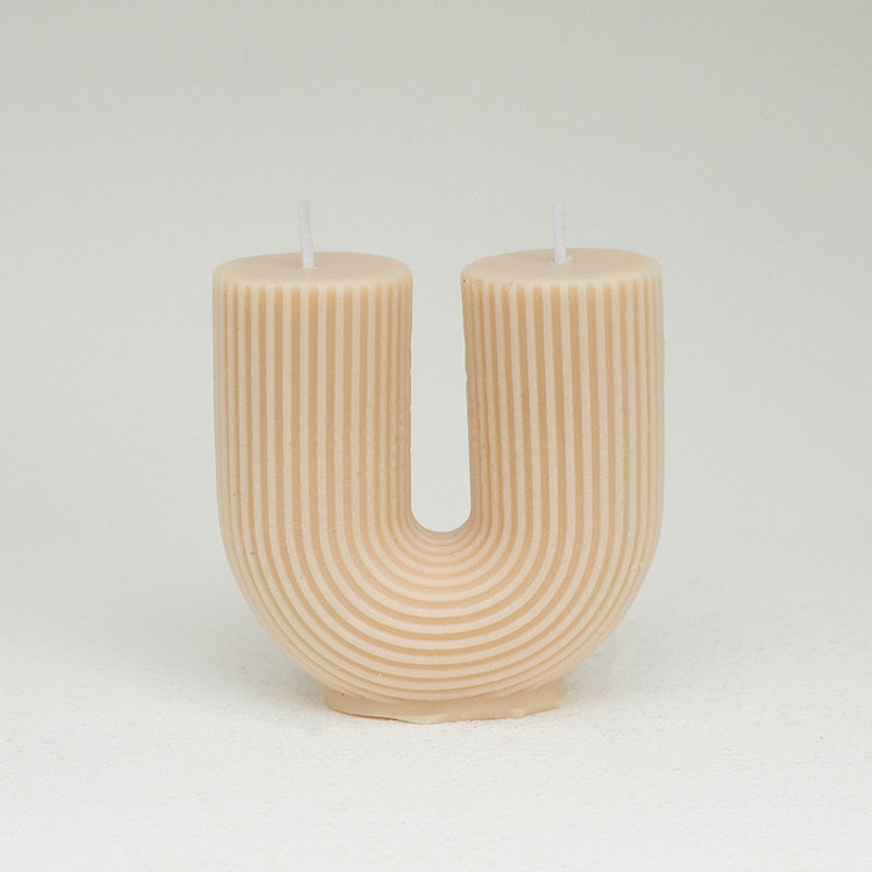 U-Shaped Geometric Scented Candle