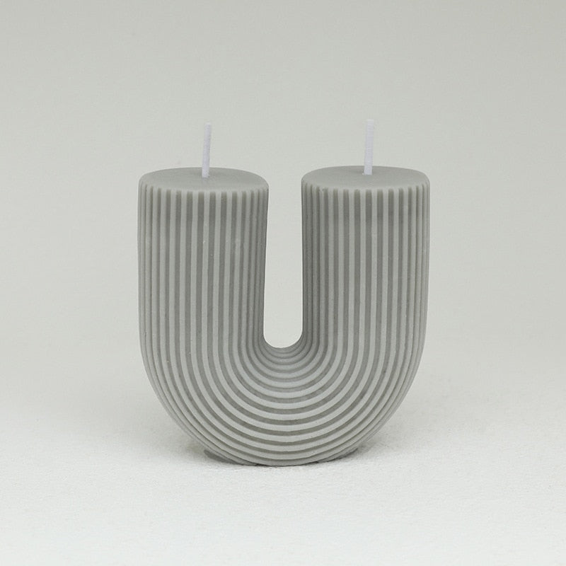 U-Shaped Geometric Scented Candle