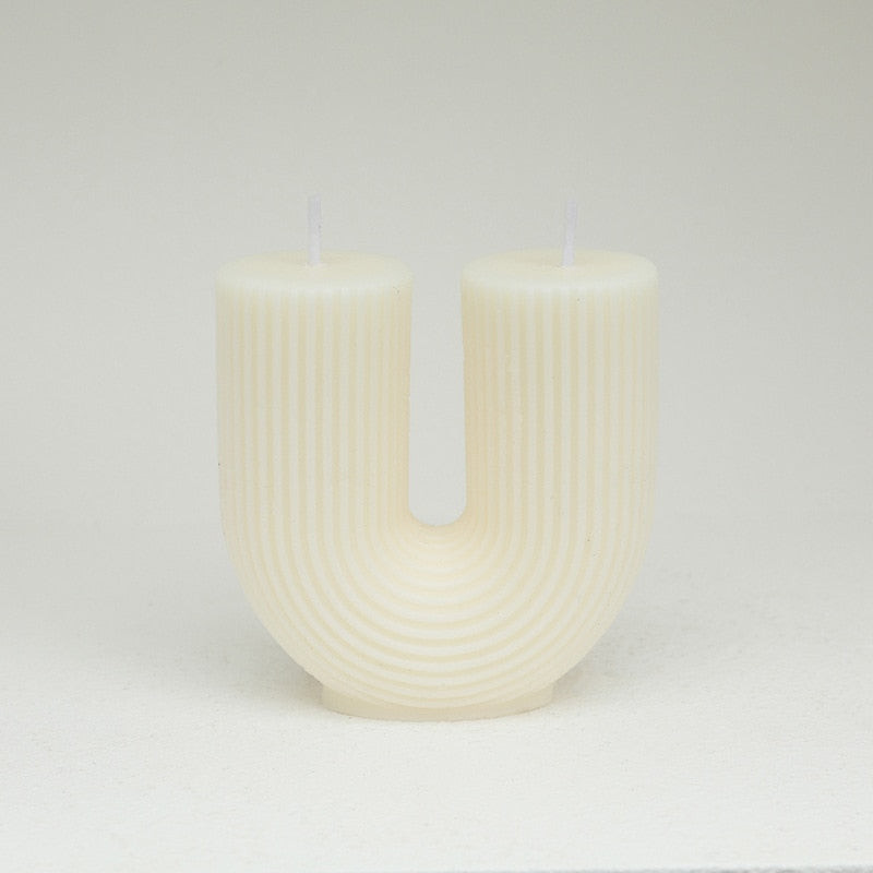 U-Shaped Geometric Scented Candle