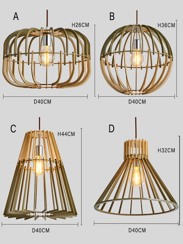 Modern Wooden Pendant Lamp